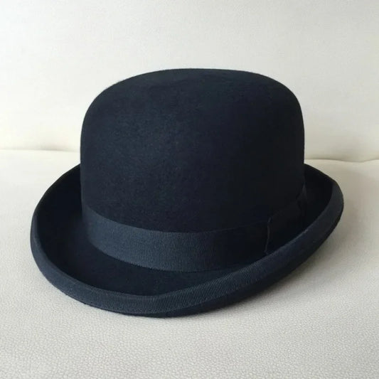 100% wool bowler hat big size 62cm – Victorian derby hat for men and women