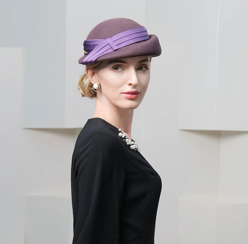 Elegant Wool Pillbox Beret – Sophisticated Style