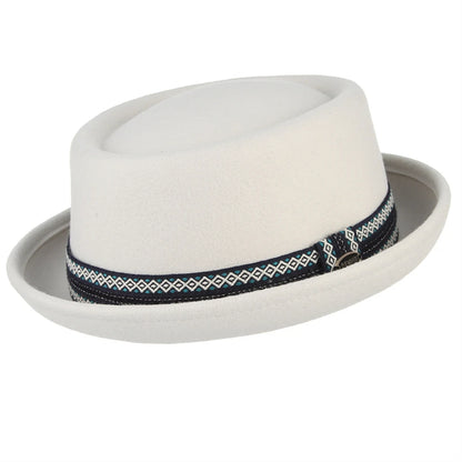 Premium Pork Pie Hat in 100% Pure Wool – Timeless Elegance