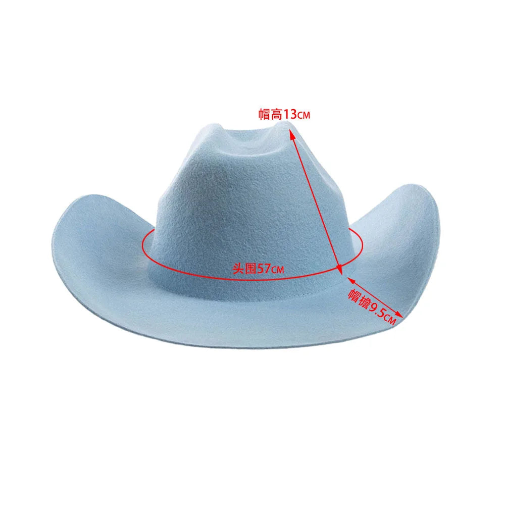Rolled Brim Jazz Cowboy Hat – Modern Casual Style