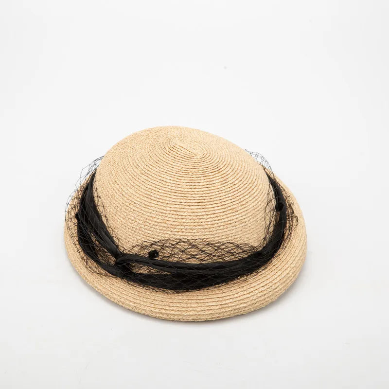 Chapéu Fötr em Ráfia 100% Natural Estilo Francês