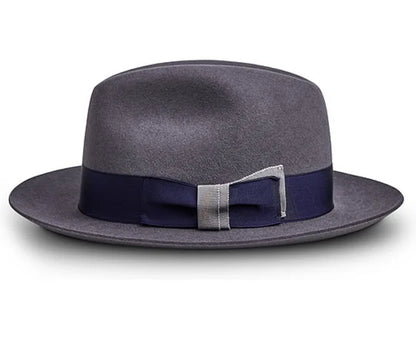 Fedora Retro de Lã Pura com Nó – Estilo Jazz Europeu