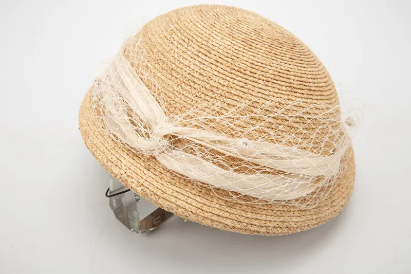Chapéu Fötr em Ráfia 100% Natural Estilo Francês
