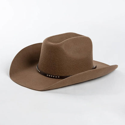 Chapéu Cowboy de Lã Pura – Estilo Western Vintage