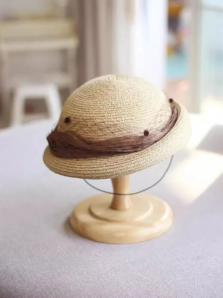 Chapéu Fötr em Ráfia 100% Natural Estilo Francês