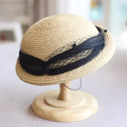 Chapéu Fötr em Ráfia 100% Natural Estilo Francês