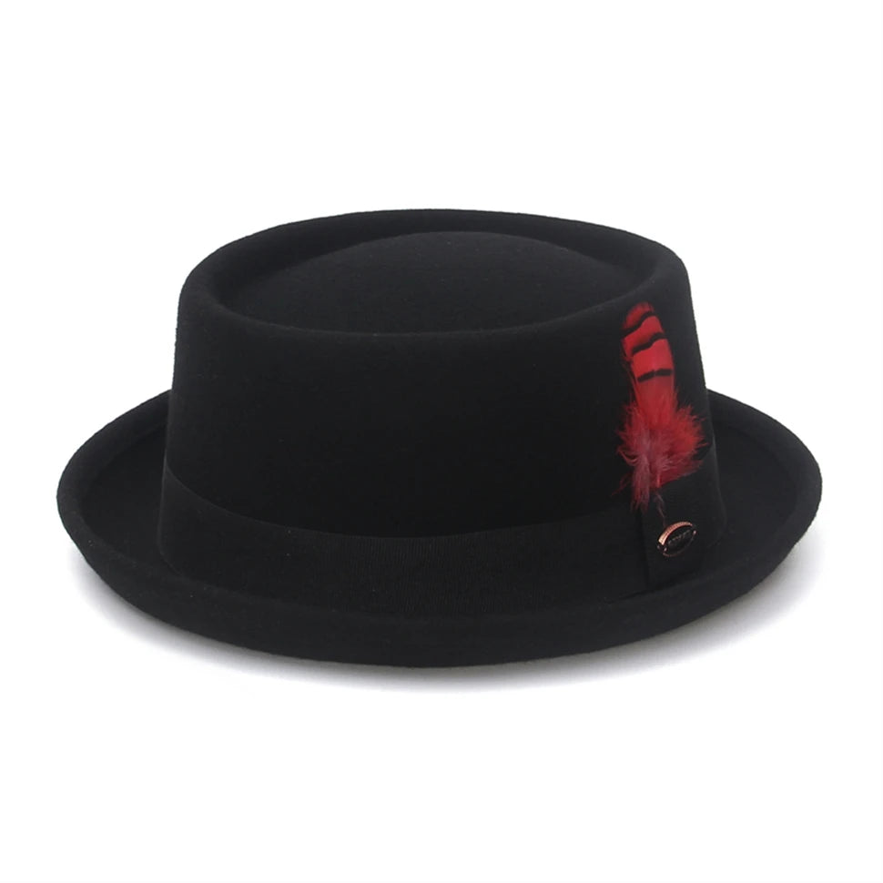 Premium Pork Pie Hat in 100% Pure Wool – Timeless Elegance