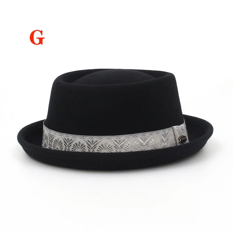 Premium Pork Pie Hat in 100% Pure Wool – Timeless Elegance