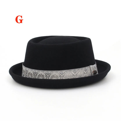 Premium Pork Pie Hat in 100% Pure Wool – Timeless Elegance