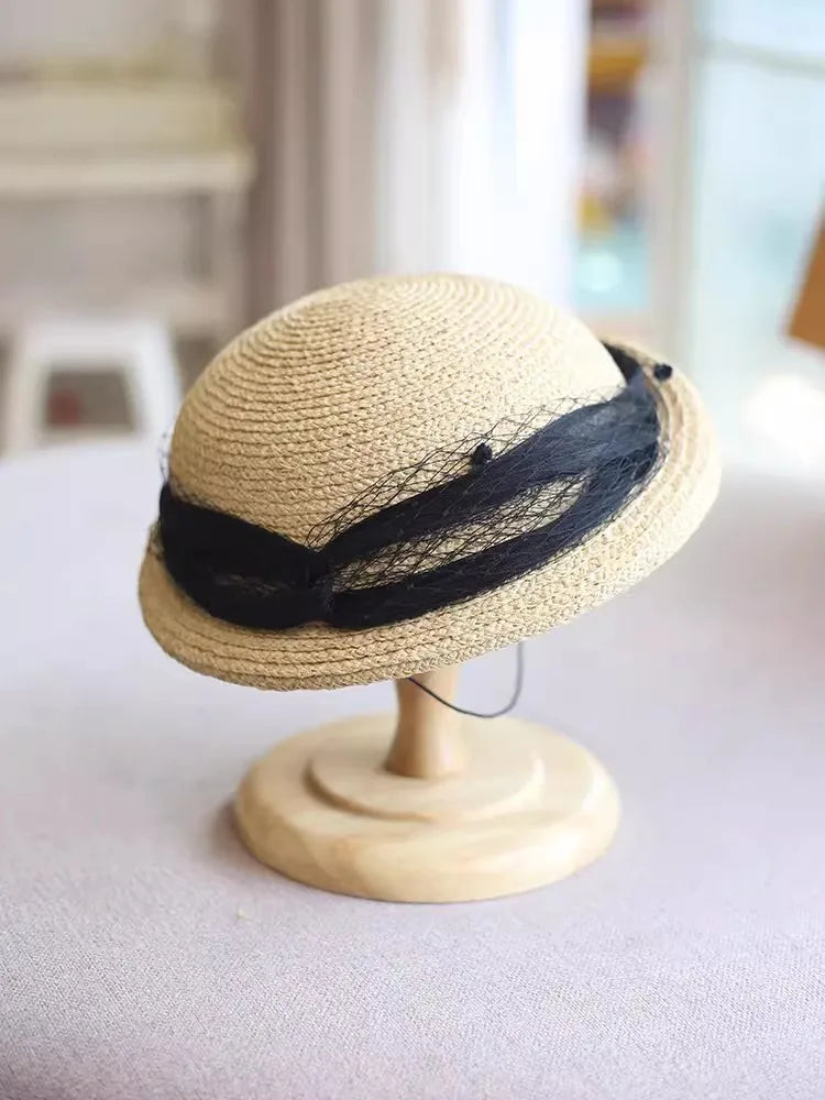 Chapéu Fötr em Ráfia 100% Natural Estilo Francês