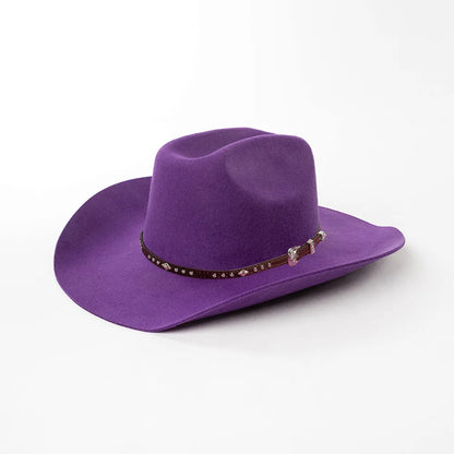 Chapéu Cowboy Lã 100% com Faixa Couro – Estilo Western