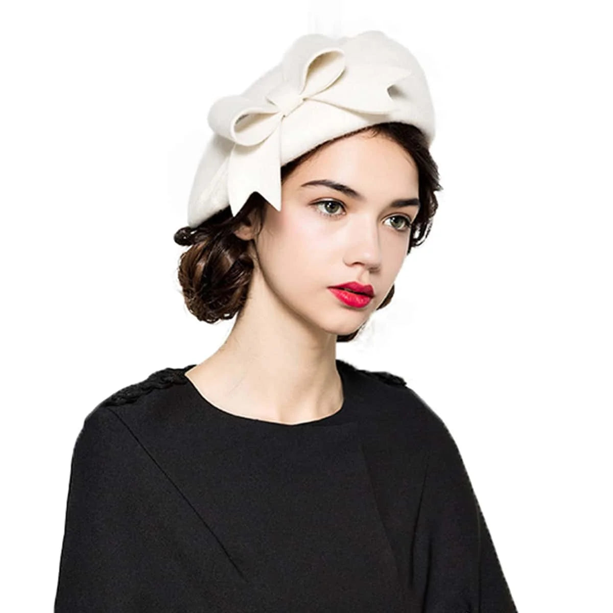 Boina Elegante com Laço – Estilo Sofisticado