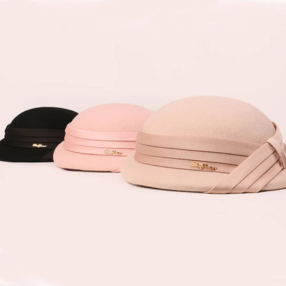 Elegant Wool Pillbox Beret – Sophisticated Style
