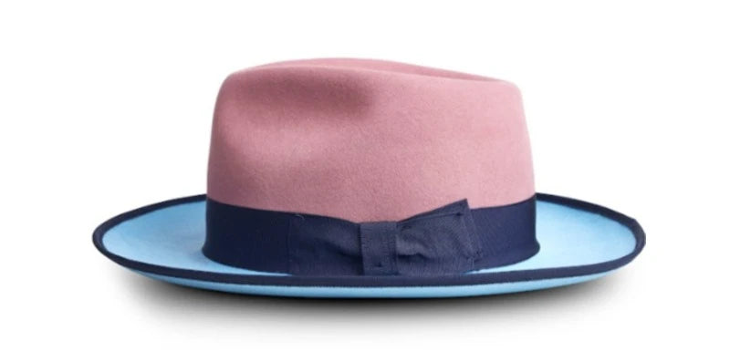 Fedora Retro de Lã Pura com Nó – Estilo Jazz Europeu