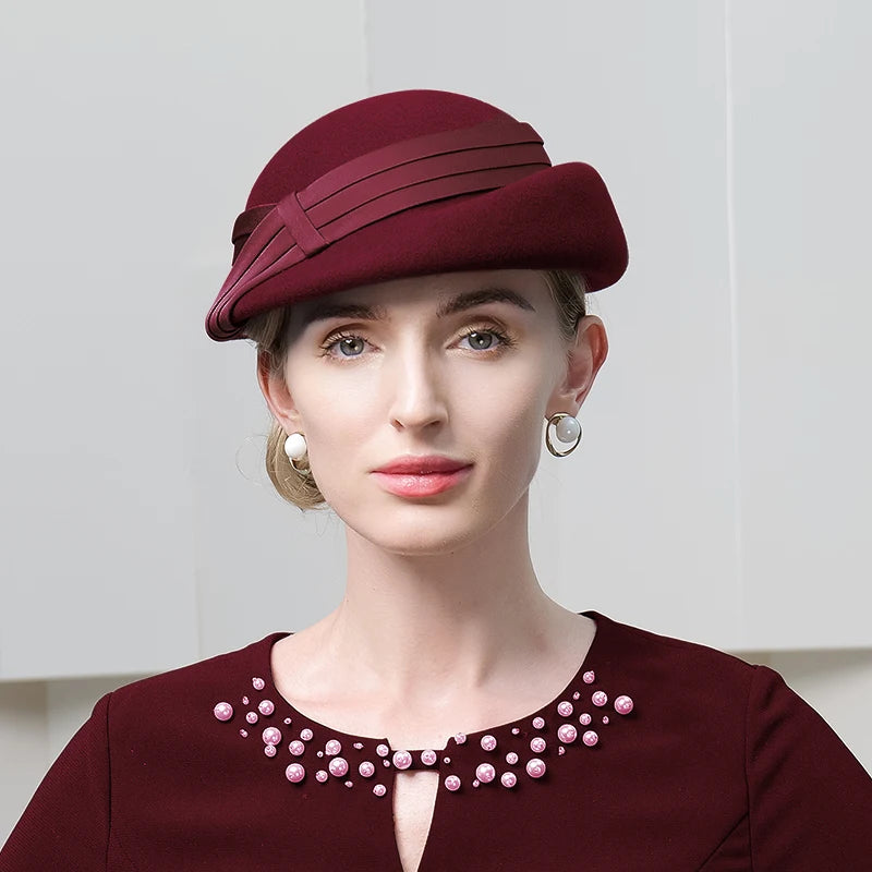 Elegant Wool Pillbox Beret – Sophisticated Style