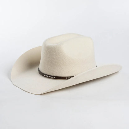 Chapéu Cowboy de Lã Pura – Estilo Western Vintage