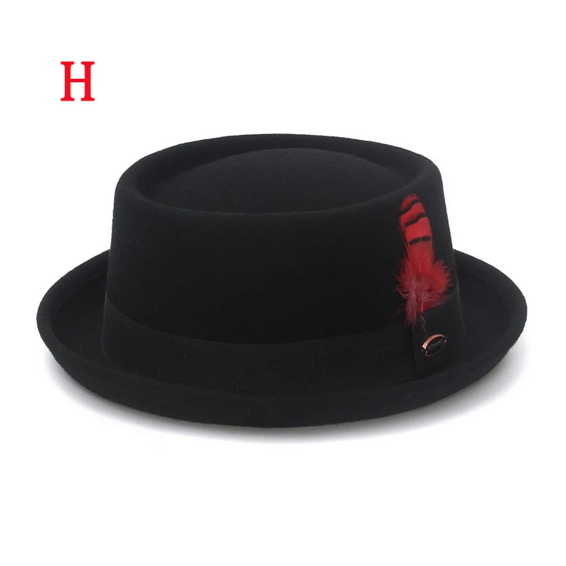 Premium Pork Pie Hat in 100% Pure Wool – Timeless Elegance