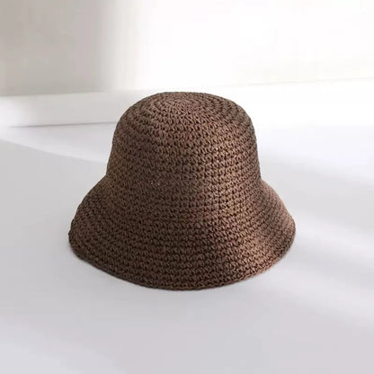 Chapéu de Palha Coreano com Viseira – Estilo Pescador Feminino Verão