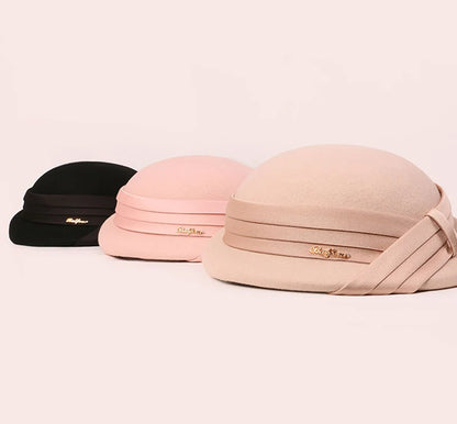 Elegant Wool Pillbox Beret – Sophisticated Style