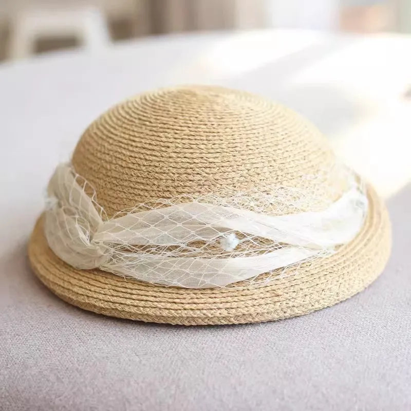 Chapéu Fötr em Ráfia 100% Natural Estilo Francês