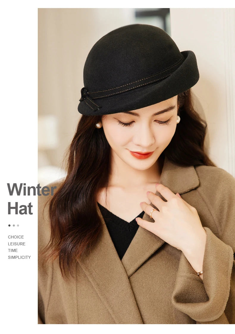 Chapéu Top Hat Britânico Aba Ondulada – Elegância Vintage