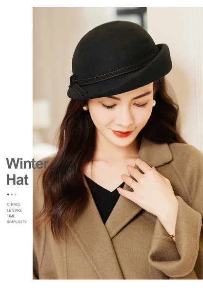 Chapéu Top Hat Britânico Aba Ondulada – Elegância Vintage