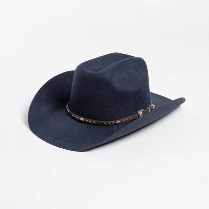 Chapéu Cowboy Lã 100% com Faixa Couro – Estilo Western