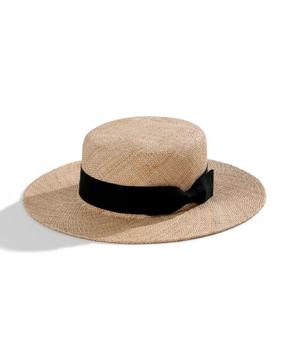 Chapéu Panamá Clássico de Palha Natural com Laço – Praia Unissexo