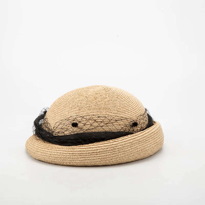 Chapéu Fötr em Ráfia 100% Natural Estilo Francês