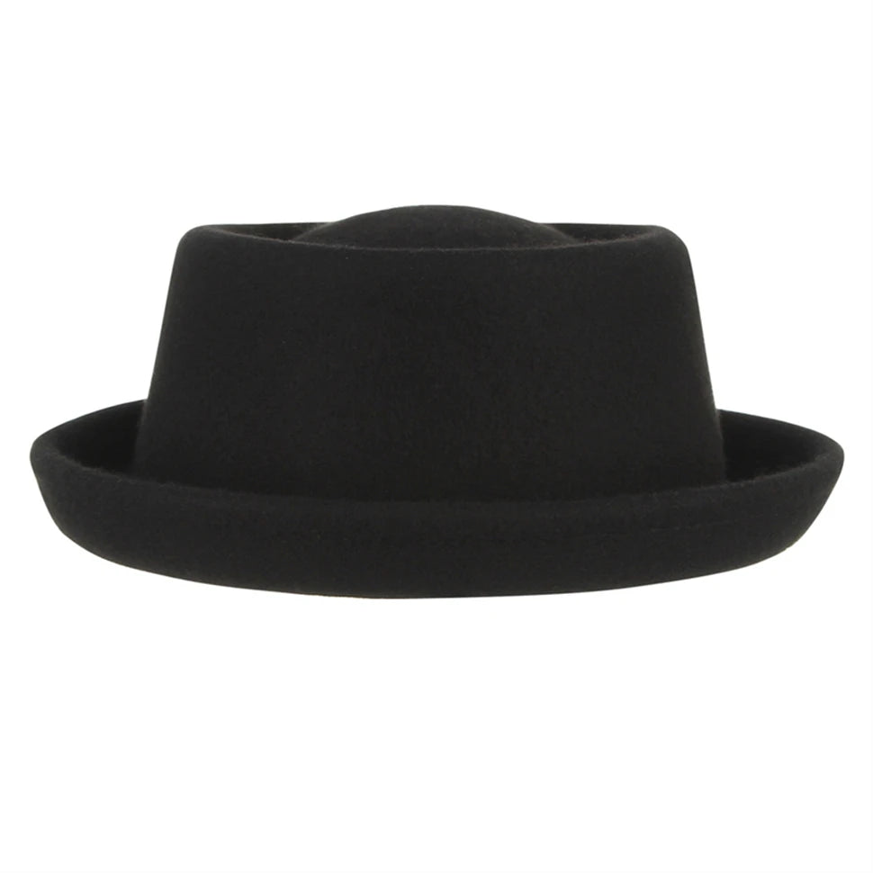 Premium Pork Pie Hat in 100% Pure Wool – Timeless Elegance
