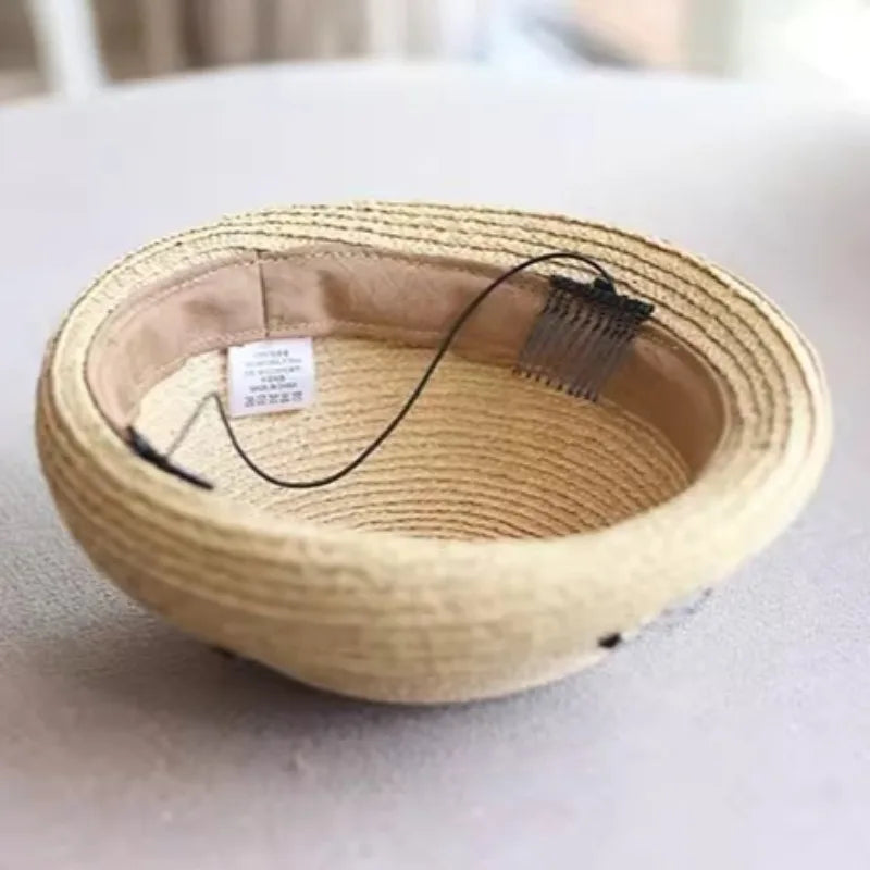 Chapéu Fötr em Ráfia 100% Natural Estilo Francês
