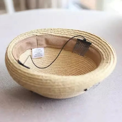 Chapéu Fötr em Ráfia 100% Natural Estilo Francês