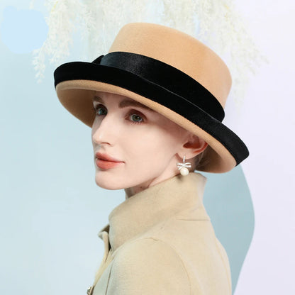 Chapéu Fedora Topo Plano Camel – Estilo Casual Elegante