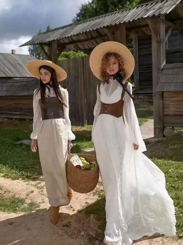 Chapéu de Sol de Palha Natural Aba Larga com Fita – Topo Plano Elegante Feminino