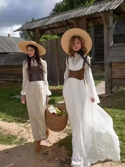 Chapéu de Sol de Palha Natural Aba Larga com Fita – Topo Plano Elegante Feminino