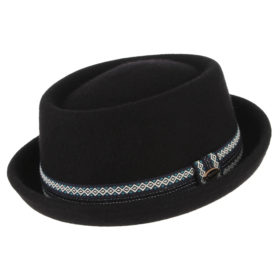 Premium Pork Pie Hat in 100% Pure Wool – Timeless Elegance