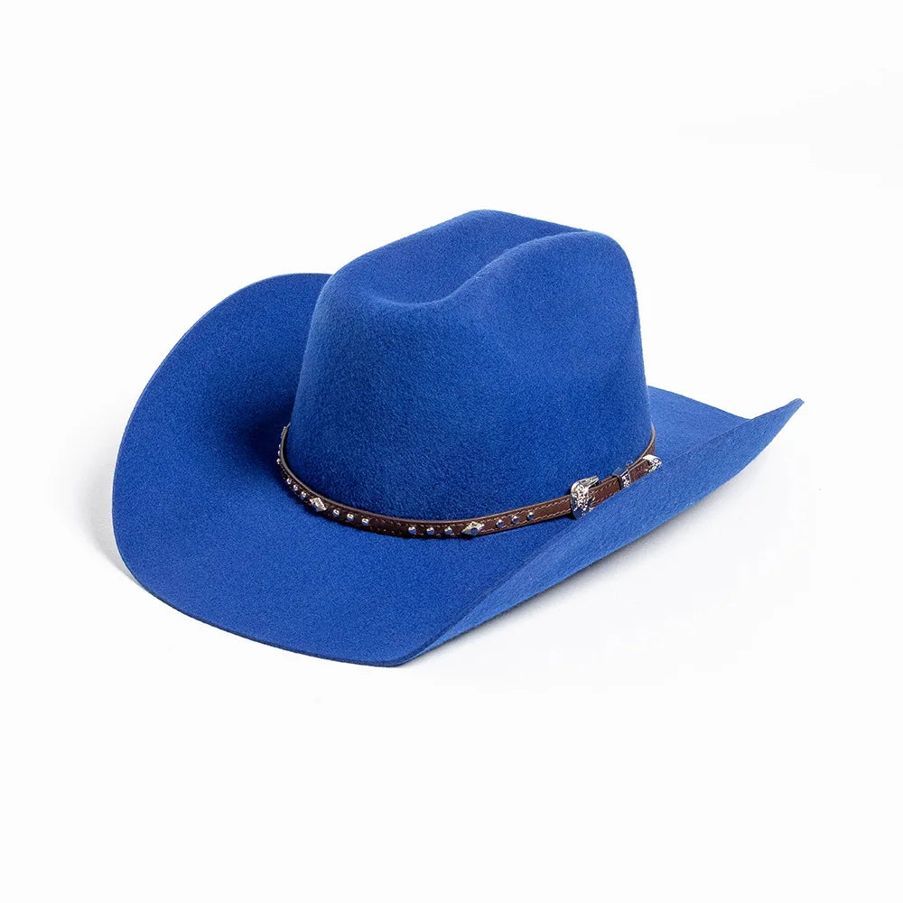 Chapéu Cowboy Lã 100% com Faixa Couro – Estilo Western