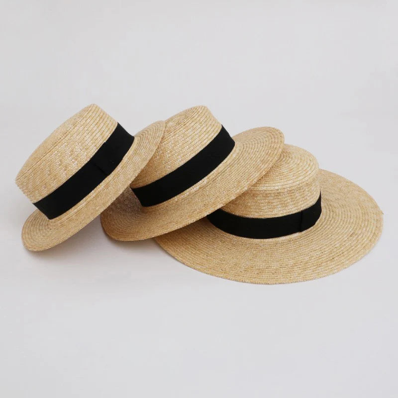 Foldable wide brim straw sun hat UPF50+ – lightweight adjustable women's beach hat