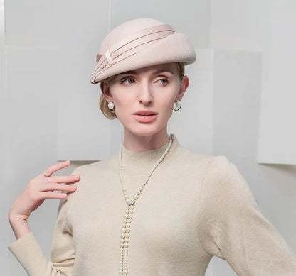 Elegant Wool Pillbox Beret – Sophisticated Style