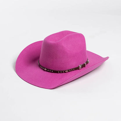 Chapéu Cowboy Lã 100% com Faixa Couro – Estilo Western