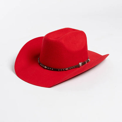 Chapéu Cowboy Lã 100% com Faixa Couro – Estilo Western