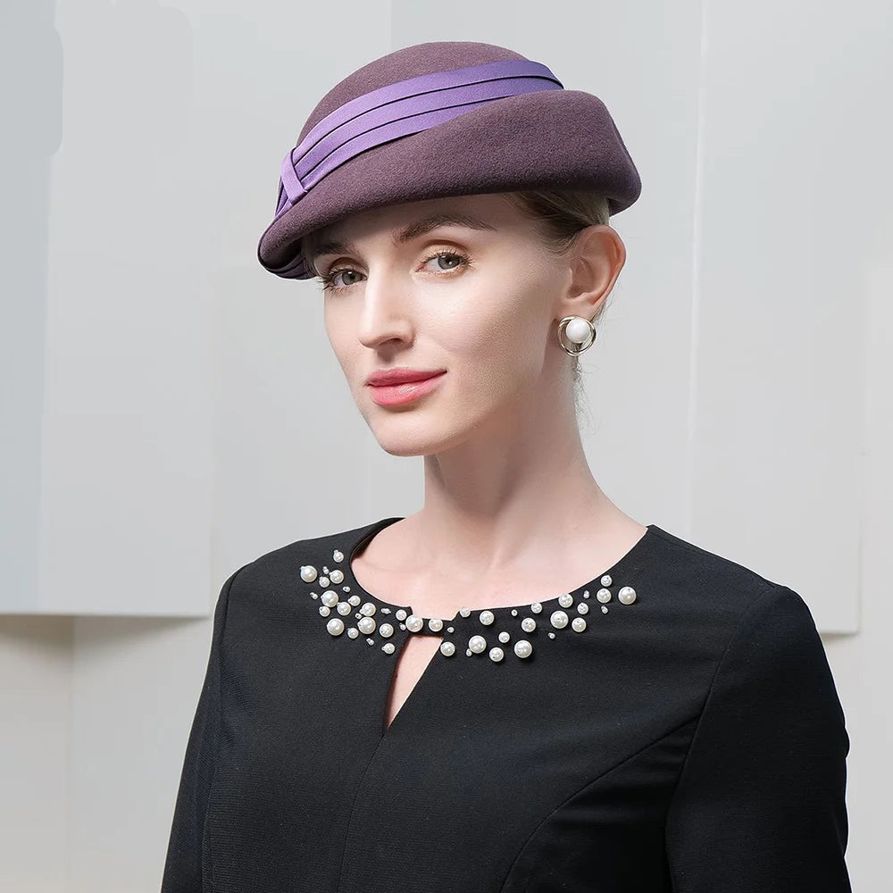 Elegant Wool Pillbox Beret – Sophisticated Style