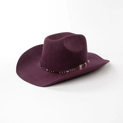 Chapéu Cowboy Lã 100% com Faixa Couro – Estilo Western
