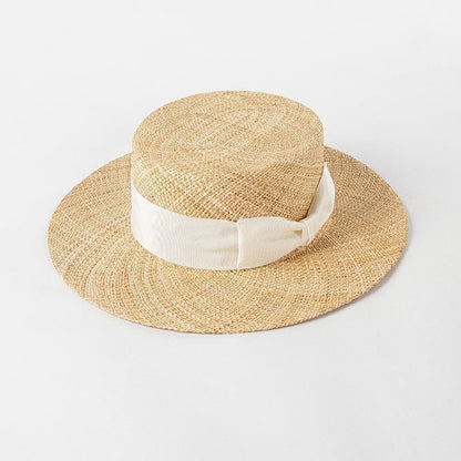 Chapéu Panamá Clássico de Palha Natural com Laço – Praia Unissexo