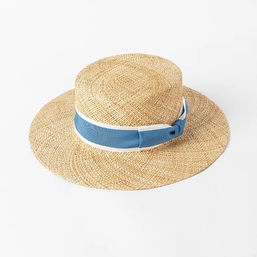 Chapéu Panamá Clássico de Palha Natural com Laço – Praia Unissexo