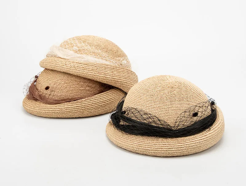 Chapéu Fötr em Ráfia 100% Natural Estilo Francês