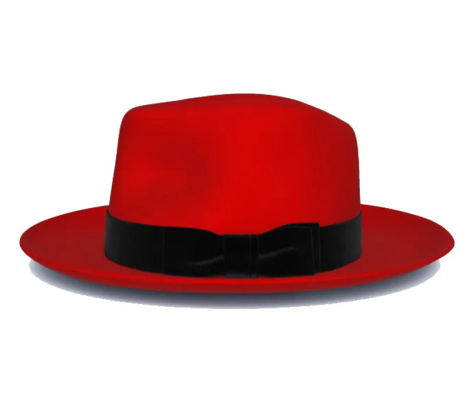 Fedora Retro de Lã Pura com Nó – Estilo Jazz Europeu