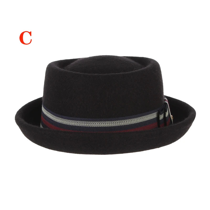 Premium Pork Pie Hat in 100% Pure Wool – Timeless Elegance
