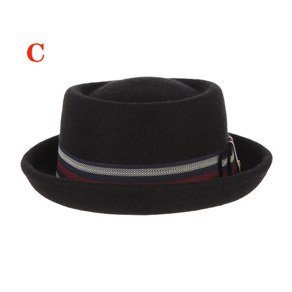 Premium Pork Pie Hat in 100% Pure Wool – Timeless Elegance