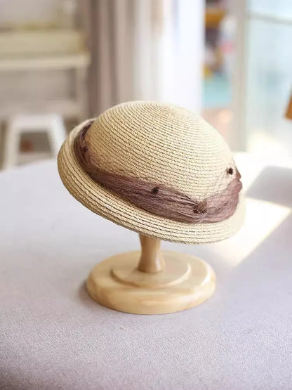 Chapéu Fötr em Ráfia 100% Natural Estilo Francês